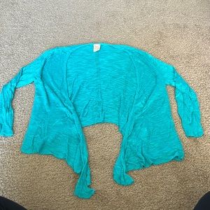 Aqua Open Front Shrug/Cardigan Faded Glory